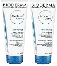 Fragrances, Perfumes, Cosmetics Set - Bioderma Atoderm Nourishing Cream (cr/200ml + cr/200ml)