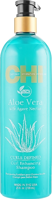 Curl Enhancing Hair Shampoo with Aloe Vera & Agave Nectar - CHI Aloe Vera Curl Enhancing Shampoo	 — photo N3