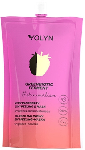 Face Peeling Mask 'Raspberry' - Yolyn Very Raspberry 2 In 1 Peeeling-Mask — photo N1