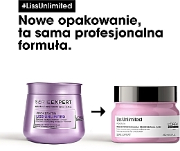 Keratin Dry & Unruly Hair Mask - L'oreal Professionnel Liss Unlimited Prokeratin Masque — photo N3