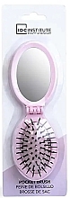 ミラー付きヘアコーム, ピンク - IDC Institute Pocket Pop Out Brush With Mirror	 — photo N1