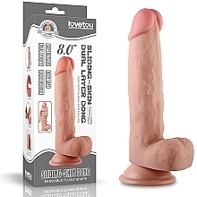 Fragrances, Perfumes, Cosmetics Scrotal Dildo - LoveToy Sliding Skin Dual Layer Dong 8"