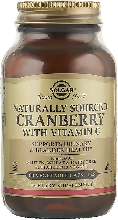 Dietary Supplement 'Natural Cranberry + Vitamin C'  - Solgar Natural Cranberry With Vitamin C — photo N3