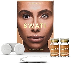 Fragrances, Perfumes, Cosmetics Colored Contact Lenses "Sandstone", 6 months - Swati 6-Months Light brown Coloured Lenses