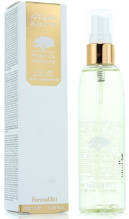 Multifunctional Body, Face & Hand Oil - Farmavita Argan Sublime Argan Oil Absolute — photo N2