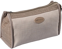 Fragrances, Perfumes, Cosmetics Makeup Bag "Nature Tones", 99250, dark beige zipper - Top Choice