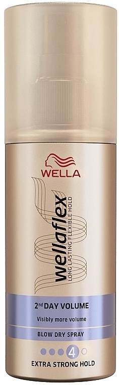 Extra Strong Hold Blow Dry Spray - Wella Wellaflex 2nd Day Volume Extra Strong Hold Blow Dry Spray — photo N2