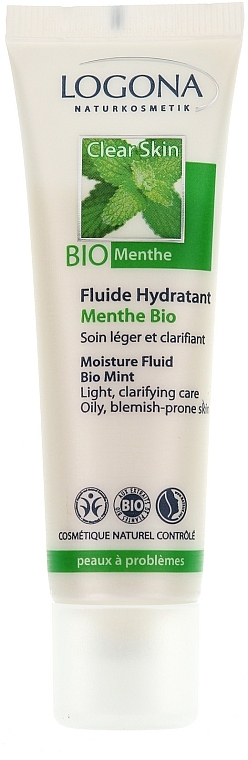 Moisturizing Cream Fluid for Problem Skin - Logona Facial Care Moisture Fluid Organic Mint — photo N2