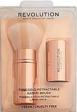 Fragrances, Perfumes, Cosmetics Kabuki Brush - Makeup Revolution Rose Gold Retractable Kabuki Brush