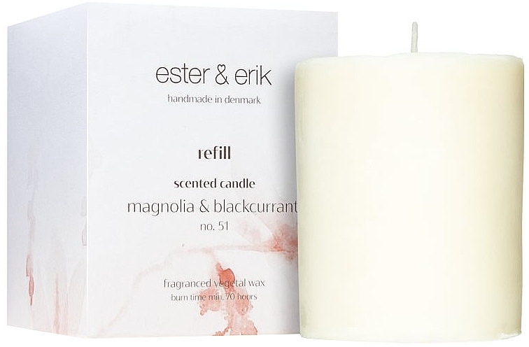 Magnolia & Black Currant Scented Candle - Ester & Erik Scented Candle Refill Magnolia & Blackcurrant #51 (refill) — photo N1