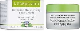 Fragrances, Perfumes, Cosmetics Intensive Hydration Cream with Violet & Olive Tree Leaf Extract - L'erbolario Crema Viso Idratazione intensa