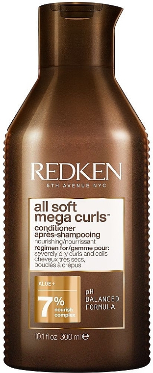 Nourishing Conditioner for Extra-Dry Curly Hair - Redken All Soft Mega Curls Conditioner — photo N1