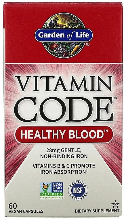 Food Supplement - Garden of Life Vitamin Code Healthy Blood — photo N1