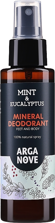Mint & Eucalyptus Foot Deodorant Spray - Arganove Mint Eucalyptus Dezodorant — photo N1