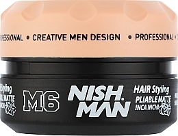 Hair Styling Matte Wax - Nishman Hair Styling Pliable Matte Inca Inchi M6 — photo N2