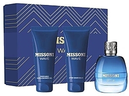 Fragrances, Perfumes, Cosmetics Missoni Wave - Set (edt/100 ml + sh/gel/100 ml + ash/balm/100 ml)