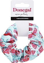 Fragrances, Perfumes, Cosmetics Hair Tie, FA-5608, blue with butterflies - Donegal