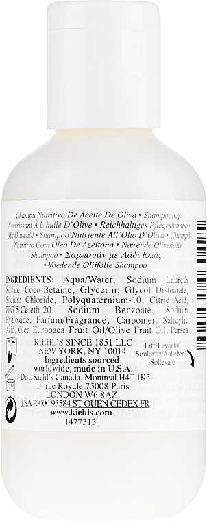 Nourishing Olive Oil Shampoo for Dry Hair - Kiehl's Olive Fruit Oil Nourishing Shampoo — photo N2