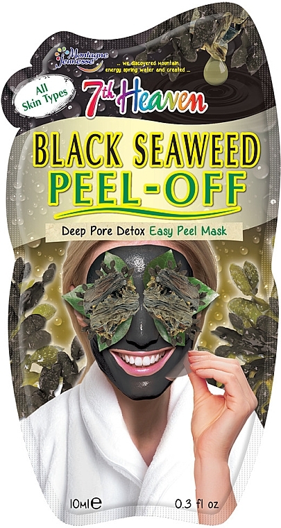 Facial Peel-Off Mask "Black Algae" - 7th Heaven Black Seaweed Peel Off Mask — photo N2