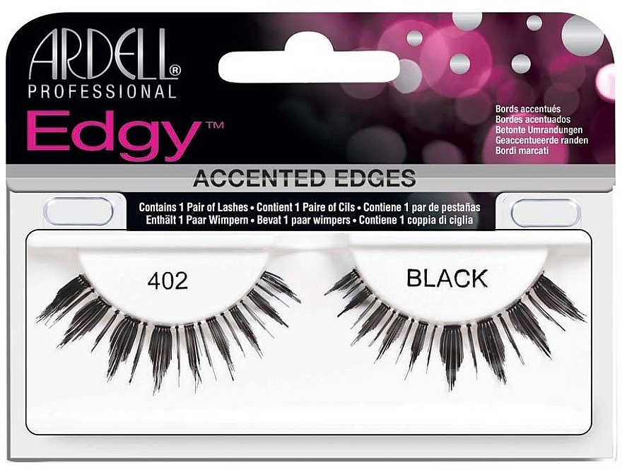 False Lashes - Ardell Edgy Lash 402 Black — photo N1