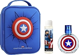 Fragrances, Perfumes, Cosmetics Air-Val International Marvel Captain America - Set (edt/100ml + sh/gel/75ml + bag/1pcs)