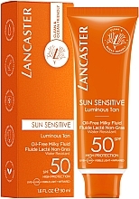 Fragrances, Perfumes, Cosmetics Oil-Free Sun Face Fluid SPF50 - Lancaster Sun Sensitive Oil Free Milky Fluid SPF50