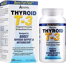 Dietary Supplement "Thyroid T-3" - Absolute Nutrition Thyroid T-3 Capsules — photo N4