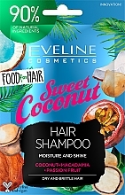 Fragrances, Perfumes, Cosmetics Dry & Thin Hair Shampoo - Eveline Cosmetics Food For Hair Sweet Coconut Shampoo (sample)