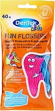 Kids Flossers, fruit scent, pink & blue - DenTek Kids Fruit Fun Flossers — photo N2