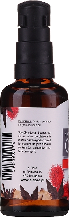 Castor Oil, with pump - E-Fiore Natural Oil — photo N3