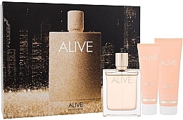 Fragrances, Perfumes, Cosmetics BOSS Alive - Set (edp/80ml + b/lot/75ml + sh/gel/50ml)