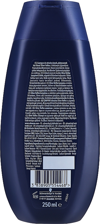 Gray Hair Shampoo - Schwarzkopf Schauma Silver Reflex Anti-Yellow Shampoo — photo N4