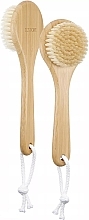 Fragrances, Perfumes, Cosmetics Long-Handle Body Brush, boar hair - Lussoni Bamboo Natural Body Brush With Handle