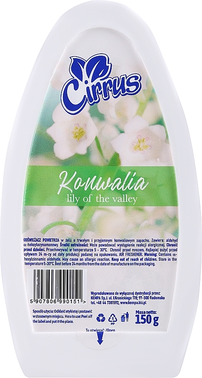 Lily of the Valley Gel Air Freshener - Cirrus Lily of the Valley — photo N1