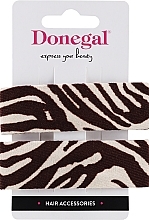 Fragrances, Perfumes, Cosmetics Hair Clips FA-5655+1, brown-white - Donegal