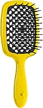 Hair Brush, black teeth, yellow - Janeke SuperBrush Small Vented Brush — photo N1