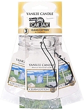 Car Air Freshener Set - Yankee Candle Car Jar Clean Cotton — photo N1