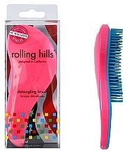 Hair Brush, light purple - Rolling Hills Detangling Brush Travel Size Dark Pink — photo N8