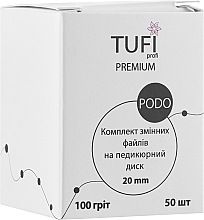 Fragrances, Perfumes, Cosmetics Foot File Refill, 20 mm - Tufi Profi