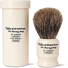 Fragrances, Perfumes, Cosmetics Shaving Brush, 8,5 cm, with travel case - Taylor of Old Bond Street Shaving Brush Pure Badger