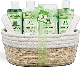 Bundle - IDC Institute Aloe Vera Set (sh/gel/215 ml + b/lot/215 ml + bath/salt/150 g + b/scrub/215 ml) — photo N1