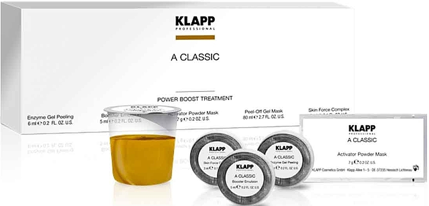 Set - Klapp A Classic (peel/6ml + f/booster/5ml + f/mask/7g + f/mask/80ml + complex/3ml) — photo N1