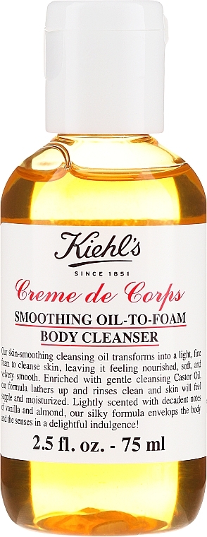 Shower Oil - Kiehl`s Creme de Corps Smoothing Oil-To-Foam Body Cleanser — photo N1