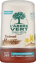 Fragrances, Perfumes, Cosmetics Coconut Oil Deodorant - L'Arbre Vert Monoi Deodorant