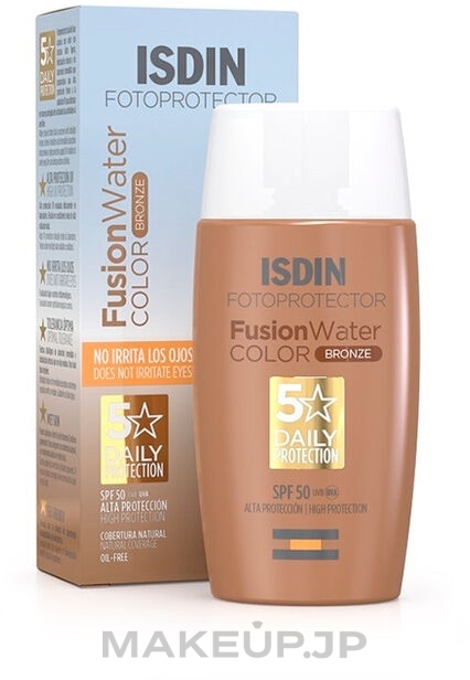 Toning Sunscreen - Isdin Fusion Water Colour Light SPF50 — photo Bronze