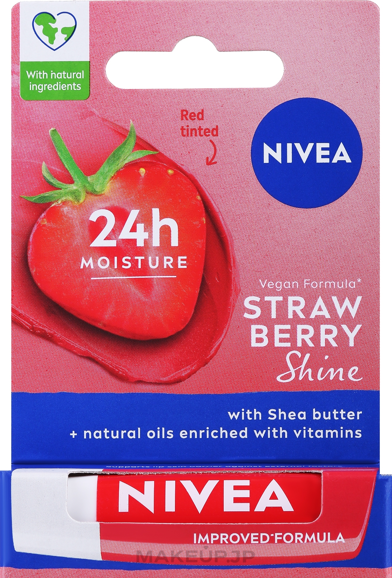 Lip Balm "Fruit Radiance. Strawberry" - NIVEA Lip Care Fruity Shine Strawberry Lip Balm — photo 4.8 g