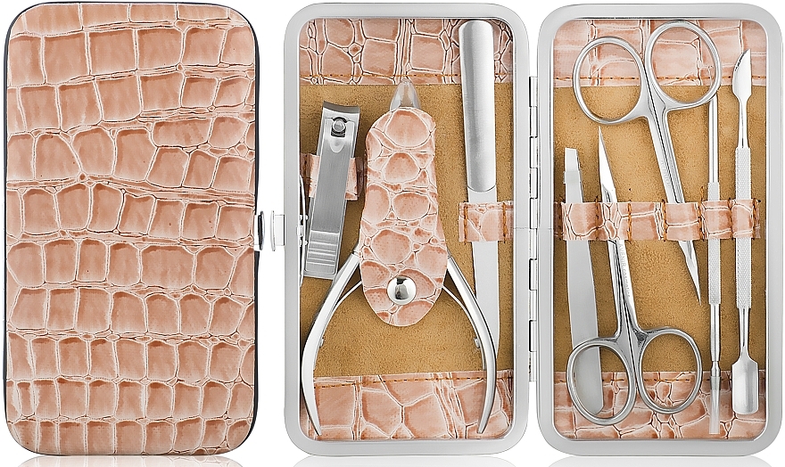 Manicure Set, 8 tools, beige - Avenir Cosmetics — photo N1