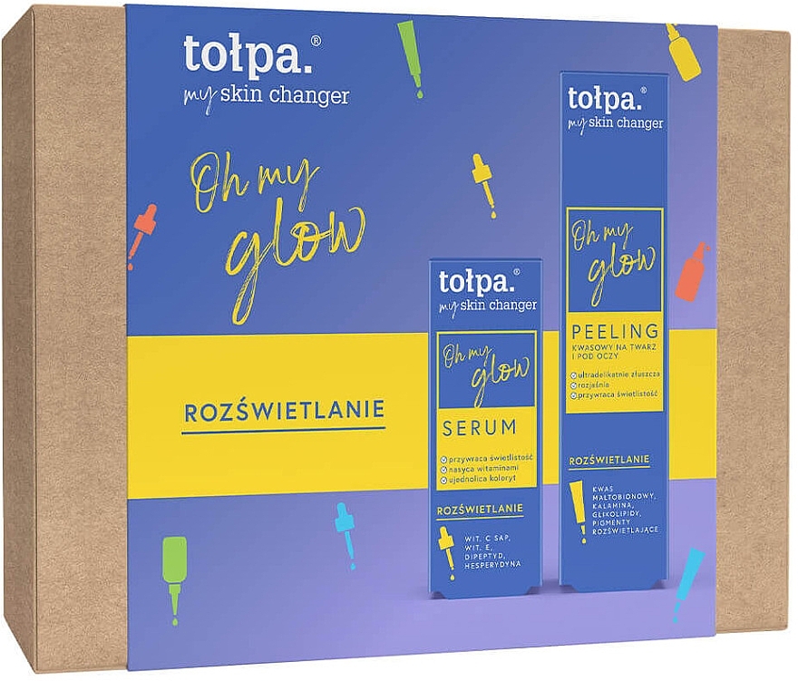 Set - Tolpa My Skin Changer Oh My Glow (serum/30ml + peeling/40ml) — photo N1