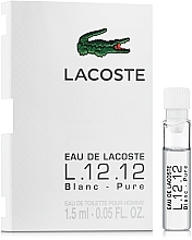 Fragrances, Perfumes, Cosmetics Lacoste Eau De L.12.12 Blanc - Eau de Toilette (sample)