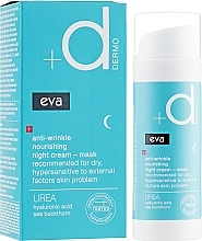 Fragrances, Perfumes, Cosmetics Nourishing Anti-Wrinkle Night Cream Mask for Sensitive Skin - Eva Dermo